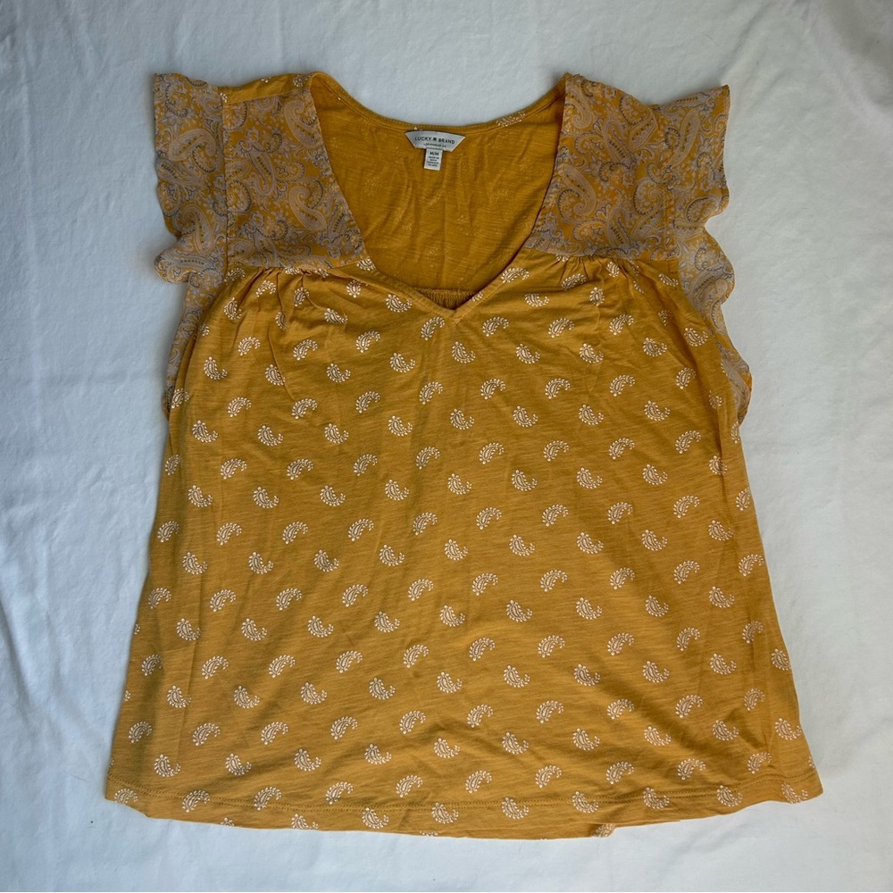 Lucky Brand Yellow Blouse/Tank Top